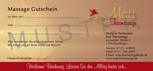 Geschenkgutschein (Rückseite) Geschenkgutschein (Rückseite)